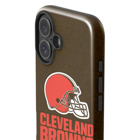 NFL Cleveland Browns Distressed iPhone 16 Impact Case
